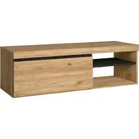 Skraut Home TV-Schrank "Naturale", Eiche/schwarz, mittelmäßig, nordic, 120x40x41cm