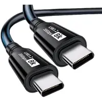 Aurum USB-C 3.2 Typ-C-C Kabel 5A PD 100W Laptop Handy Schnellladekabel Lade Datenkabel