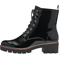 Tamaris Damen Stiefelette Schnürboots Reißverschluss Kurzschaft 1-25297-41, Größe:38 EU, Farbe:Schwarz