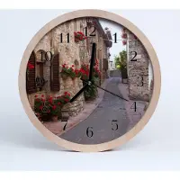 Tulup Holzuhr 20fi cm wanduhr - city avenue