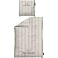 Sansibar Bettwäsche Bettwäsche “Modern Stripe” 100% Baumwolle, 135x 200 cm, edel und hochwertig, weich, hautfreundlich, pflegeleicht in Taupe