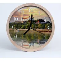 Tulup Holzuhr 20fi cm wanduhr - Der Fluss Schloss