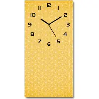 Tulup Wanduhr aus Glas – 30x60 cm - Glasbild - Glasuhr - Gehärtetes Glas -Sterne