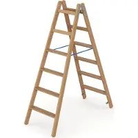 Werner Holz Stufenstehleiter zweiseitig begehbar 2x6 Stufen