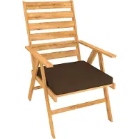 Pokar Bankauflage Bankkissen mit Abnehmbarem Bezug , Farbe:Braun, Größe:50x50
