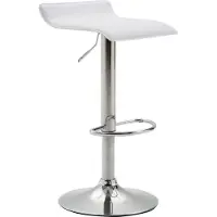 CLP Barhocker Dyn V2 Kunstleder chrom weiß