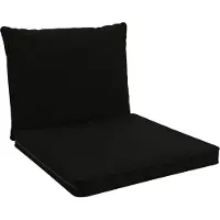 Pokar Loungekissen Sitzauflagen Sitzkissen Sitzpolster, Farbe:Schwarz, Size:2er Set (40x40 + 50x40)