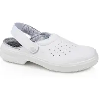 Karlowsky Sicherheitsschuh OXFORD Pantolette Stahlkappe Weiß 37