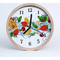 Tulup Holzuhr 30fi cm wanduhr - Obst Obst