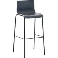 CLP Barhocker Hoover 4-Fuß Gestell schwarz grau