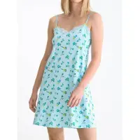 Lisca Slipdress Bloomy | Grösse: L | Farbe: Blau