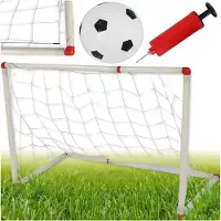Memflow Fussballtor 120x80x40cm Fuer Kinder Tragbar Trainings Tor Set Mit Ball Pumpe 4 Erdnaegel Indoor Outdoor
