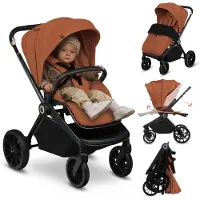 Lionelo MIKA Plus Kinderwagen, Brown Rust
