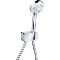 Kludi LOGO Wannen-Brause-Set 1S, einer Strahlart, Wandanschlussbogen mit Brausehalter, chrom, 6867005-00