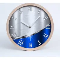Tulup Holzuhr 20fi cm wanduhr - weiße Spitzen - Metall Abstraktion
