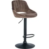 CLP Barhocker Milet Samt schwarz braun