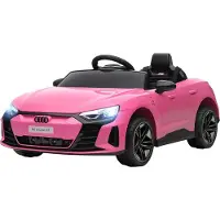 Aiorber Kinder Elektroauto 12V mit 2,4 GHz Fernbedienung, 2 Motoren, 4 gefederte Räder, Hupe, Scheinwerfer, Musik, Sanftstart, für 3-5 Jahre, Rosa