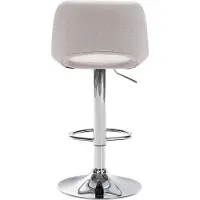 CLP 2er Set Barhocker Camden Stoff chrom creme