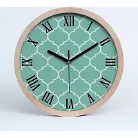 Tulup Holzuhr 25fi cm wanduhr - schwarze Spitzen - marokkanische Hintergrund
