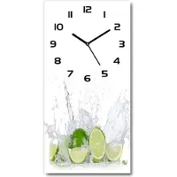 Tulup Wanduhr aus Glas – 30x60 cm - Glasbild - Glasuhr - Gehärtetes Glas -Kalk
