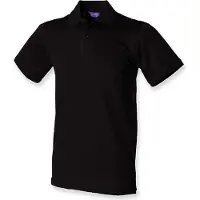 Henbury H305 | Mens Stretch Poloshirt Herren - WRAP - Farbe: Black - Größe: XS