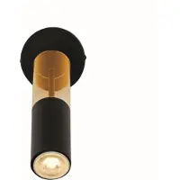 Licht-Erlebnisse Deckenspot Metall verstellbar Ø 10 cm rund Schwarz matt Bernstein GU10 Retro Wandspot