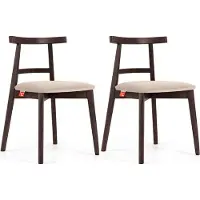 Konsimo Esstischstühle 2 St "LILIO", Creme, Buchenholz, Vintage, 47x76,5x45cm
