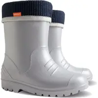 Demar Kinder Gummistiefel DINO Gefüttert Regenstiefel mit Einlage Ultraleicht 20/21