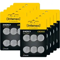 Intenso Lithium Knopfzellen Energy Ultra CR 2032 60er Pack, Einwegbatterie, CR2032, Lithium-Manganese Dioxide (LiMnO2), 3 V, 220 mAh, Cd (cadmium), Hg (Quecksilber), Pb (Blei)