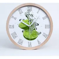 Tulup Holzuhr 20fi cm wanduhr - weiße Spitzen - Kalk unter Wasser