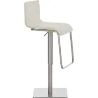 TPFLiving Barhocker Lima Gestell Edelstahl Kunstleder Creme