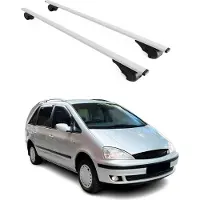 Omtec Dachträger Gepäckträger für Ford Galaxy 1996-2006 Grundträger Metall Silber 2tlg