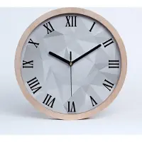 Tulup Holzuhr 25fi cm wanduhr - schwarze Spitzen - abstrakt Dreiecke