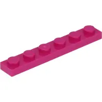 LEGO 1x6 Platte 3666 - 50 Stück Magenta