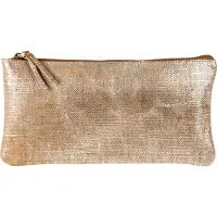 Clairefontaine 4x KLEO-PATHRA Schlampermäppchen Leder flach silber 410038C