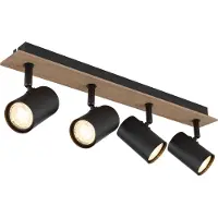 Globo Lighting Strahler Metall schwarz matt, 4x GU10