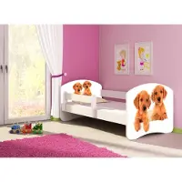 Clamaro Kinderbett, Motiv, Schublade , Bett Farbe:39 Welpen, Mit Bettkasten:Mit Bettkasten, Bett Größe:160 x 80 cm