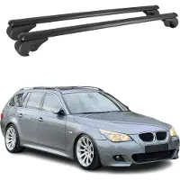 Omtec Dachträger für BMW 5er E61 Touring 2004-10 / M5 E61 Touring 2007-10 Schwarz
