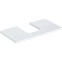 Geberit ONE Waschtischplatte, Ausschnitt mittig, für Aufsatzwaschtisch Schalenform, 90x3x47cm, 505.273.00.1, Farbe: weiß lackiert hochglänzend