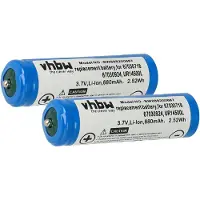 VHBW 2x Akku kompatibel mit National ES-LT6A, ES-LT31, ES-LT67, ES-8807, ES-LT68, ES-LT2A, ES-LT41, ES-LT4N, ES-LT6N Rasierer (680 mAh, 3,7 V, Li-Ion)