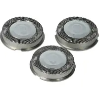 VHBW 3x Ersatz-Scherköpfe kompatibel mit Philips HS830, HS950, HS860, HS875, HS840, HS850, HS900, HS945, HS895, HS896, HS925 Elektrorasierer, Silber