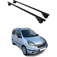 Omac Dachträger Grundtäger für Toyota Yaris 1999-2005 75kg Metall Schwarz 2 tlg