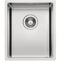 NABER CORNO Basso 2 Edelstahl Spüle mit Flachrand / ab 45 cm Schrankbreite / Einbauspüle Einzelbecken