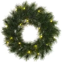 Black Box Glendon Weihnachtskranz mit LED-Beleuchtung - Ø45 cm - Grün