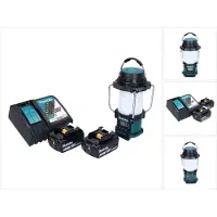 Makita DMR 055 RF Akku Radio 18 V FM mit Laterne 360° Taschenlampe + 2x Akku 3,0 Ah + Ladegerät