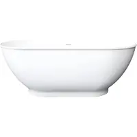Vente-unique Freistehende ovale Badewanne 150 x 74 x 57 cm Acryl Weiß glänzend 210 L MOBULA