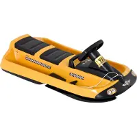 Hamax Schlitten - Sno Taxi, Lenkschlitten für Kinder, zwei Personen, schwarz/gelb