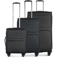 Stratic Gepäckstücke Stratic Bendigo Light + - Koffer-Set 3-teilig (S, M, L) - Schwarz