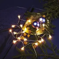 Hellum Lichterkette Sterne Motiv 20 LED warmweiß Deko Beleuchtung Außen Outdoor Party