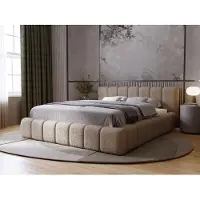 GRAINGOLD Polsterbett Orio 160x200 cm - Bett 160x200, Polsterbett mit Bettkasten und Lattenrost - Braun (Anthology 04)